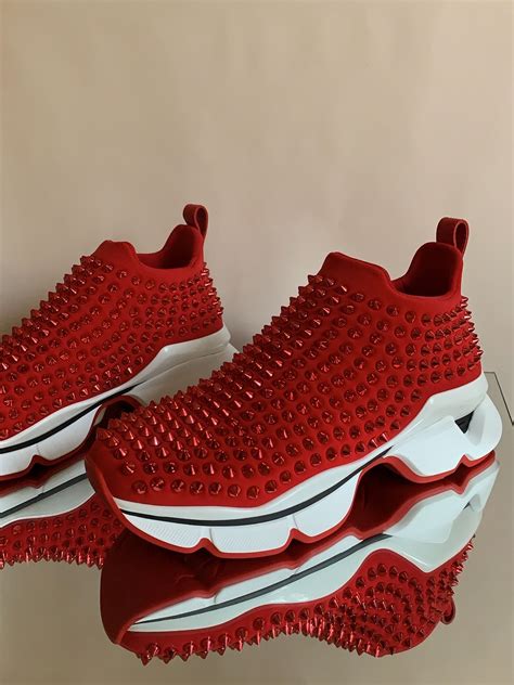 louis vuitton red spike shoes.